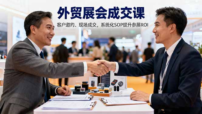 外贸展会成交课，含目标制定、客户邀约、现场成交，系统化SOP提升参展ROI-创业资源网 | 精品设计与工具分享平台
