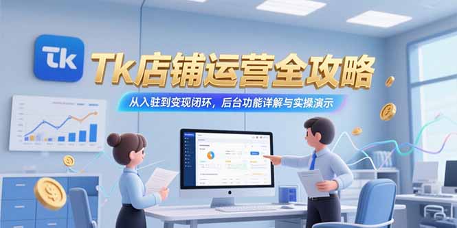 Tk店铺运营全攻略，从入驻到变现闭环，后台功能详解与实操演示-创业资源网 | 精品设计与工具分享平台