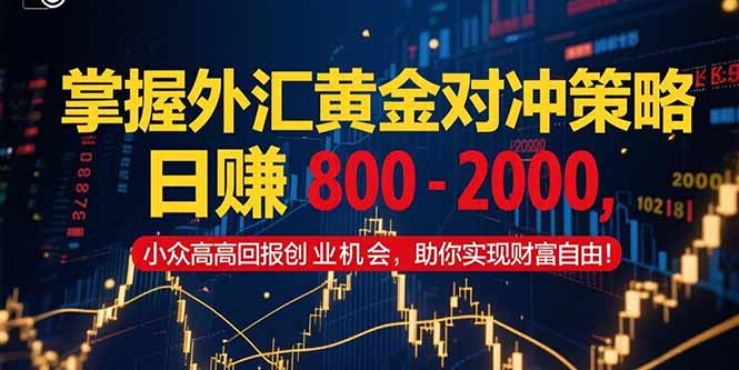 掌握外汇黄金对冲策略,日赚 800 - 2000,小众高回报创业机会,助你实... 掌握外汇黄金对冲策略,日赚 800 - 2000,小众高回报创业机会,助你实...