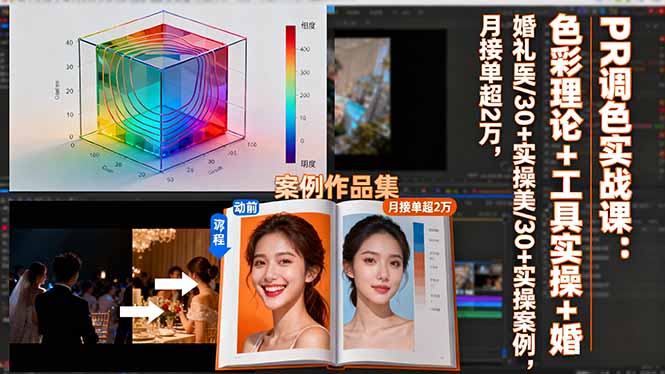 PR调色实战课:色彩理论+工具实操+婚礼医美/30+实操案例,月接单超2万 PR调色实战课:色彩理论+工具实操+婚礼医美/30+实操案例,月接单超2万