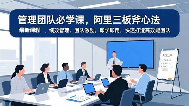 管理团队必学课，阿里三板斧心法、绩效管理、团队激励，即学即用，快速打造高效能团队-创业资源网 | 精品设计与工具分享平台