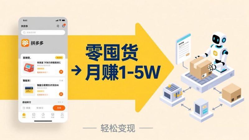 不用囤货不用跑单！拼多多虚拟玩法，机器人管理发货和客服，帮你月赚 1-5W-创业资源网 | 精品设计与工具分享平台
