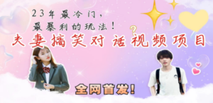 最冷门，最暴利的全新玩法，夫妻搞笑视频项目，虚拟资源一月变现10w+-创业资源网 | 精品设计与工具分享平台