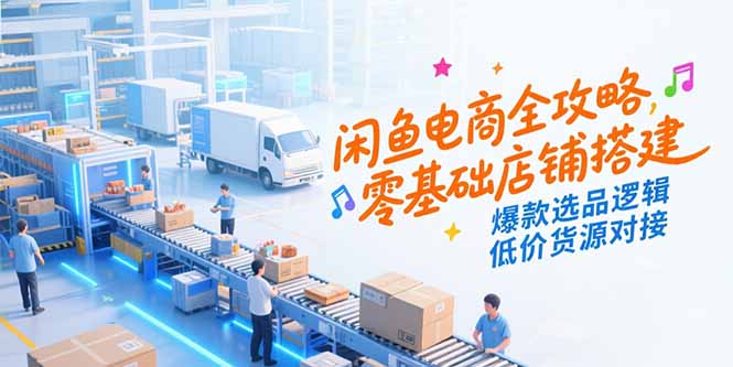 闲鱼电商全攻略,零基础店铺搭建,爆款选品逻辑,低价货源对接 闲鱼电商全攻略,零基础店铺搭建,爆款选品逻辑,低价货源对接