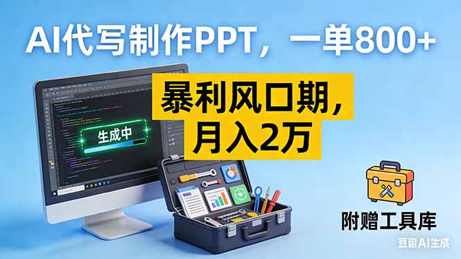 AI代写制作PPT，一单800+， 暴利风口期，月入2万【附工具】-创业资源网 | 精品设计与工具分享平台