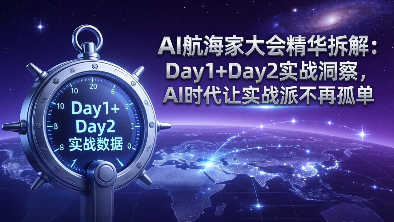 AI航海家大会精华拆解:Day1+Day2实战洞察,AI时代让实战派不再孤单 AI航海家大会精华拆解:Day1+Day2实战洞察,AI时代让实战派不再孤单