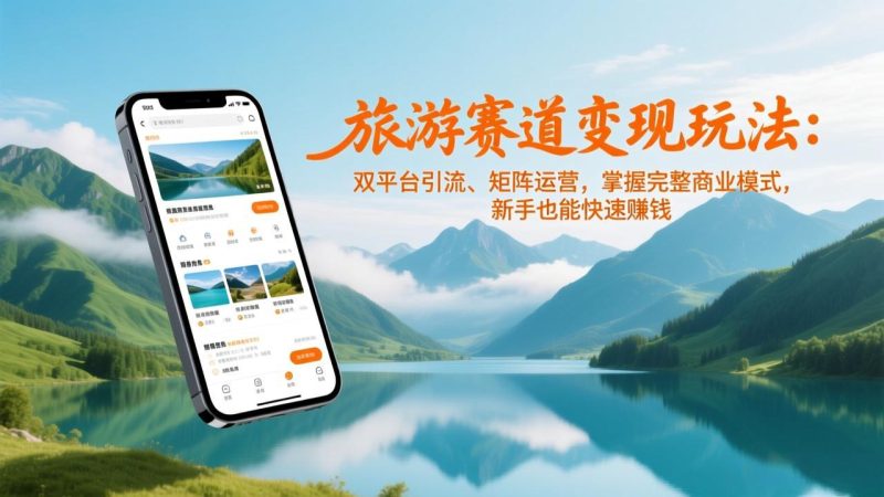 旅游赛道变现玩法：双平台引流、矩阵运营，掌握完整商业模式，新手也能快速赚钱-创业资源网 | 精品设计与工具分享平台