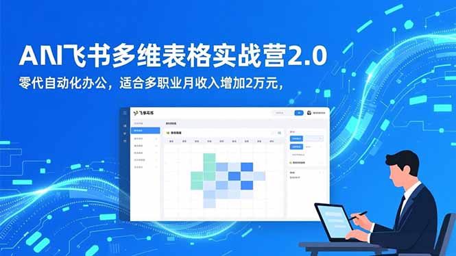 AI+飞书多维表格实战营2.0：零代码自动化办公，适合多职业月收入增加2万元-创业资源网 | 精品设计与工具分享平台