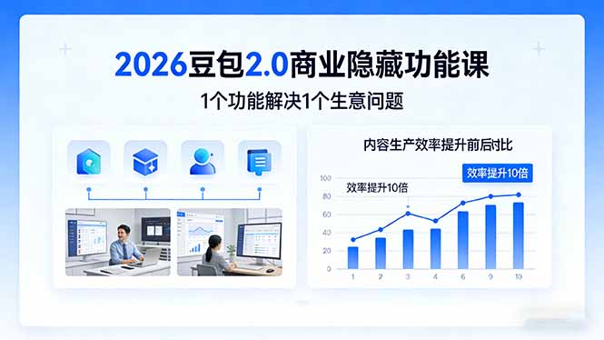 2026豆包2.0商业隐藏功能课，1个功能解决1个生意问题，内容生产效率提升10倍-创业资源网 | 精品设计与工具分享平台