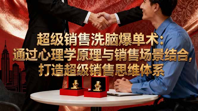 超级销售洗脑爆单术：通过心理学原理与销售场景结合,打造超级销售思维体系-创业资源网 | 精品设计与工具分享平台