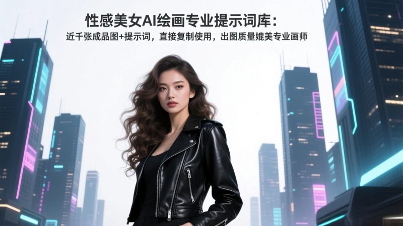 性感美女AI绘画专业提示词库：近千张成品图+提示词，直接复制使用，出图质量媲美专业画师-创业资源网 | 精品设计与工具分享平台
