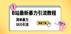 b站最新引流方法，暴力SEO引流玩法，一天可以量产几百个视频（附带软件）-创业资源网 | 精品设计与工具分享平台