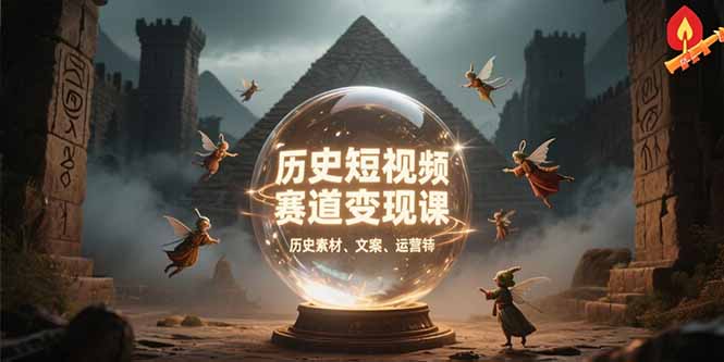 历史短视频赛道变现课，百集素材库应用，文案剪辑技巧，账号运营全案-创业资源网 | 精品设计与工具分享平台