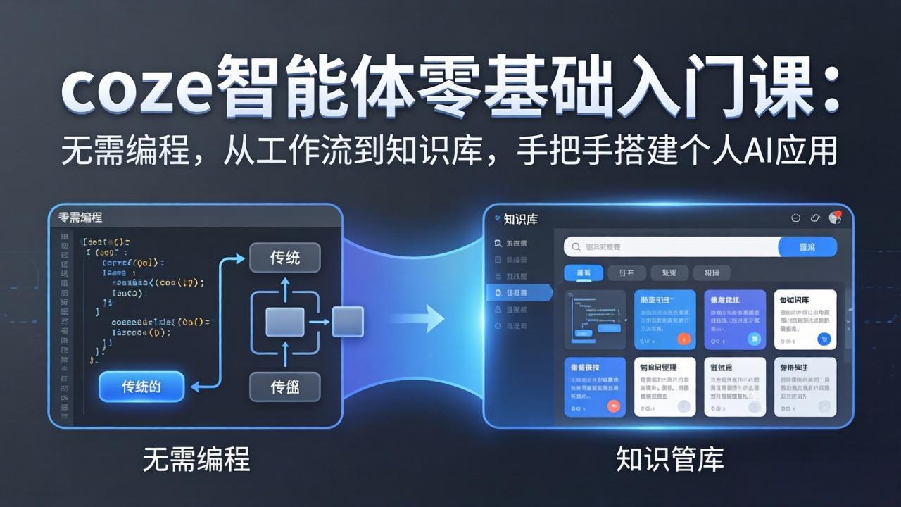 coze智能体零基础入门课:无需编程,从工作流到知识库,手把手搭建个人AI应用 coze智能体零基础入门课:无需编程,从工作流到知识库,手把手搭建个人AI应用