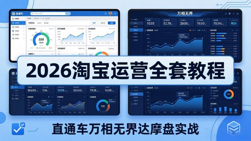 2026淘宝运营全套教程(更新5月8日)，直通车万相无界达摩盘实战，从基础到进阶提升流量转化-创业资源网 | 精品设计与工具分享平台