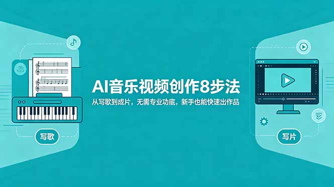 AI音乐视频创作8步法：从写歌到成片，无需专业功底，新手也能快速出作品-创业资源网 | 精品设计与工具分享平台