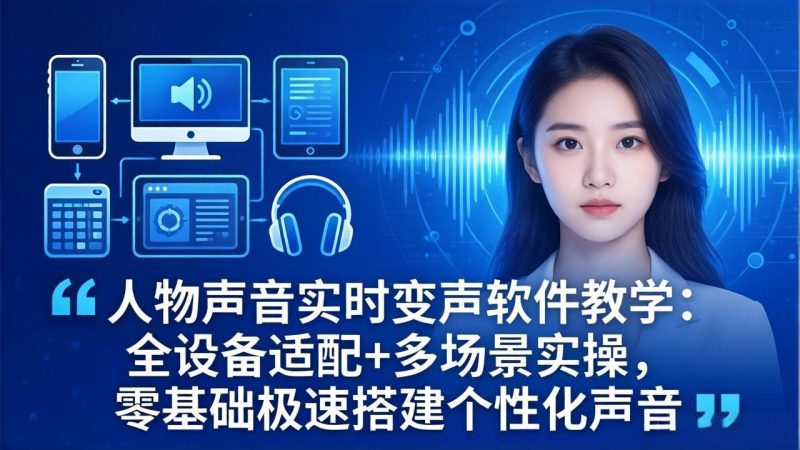 人物声音实时变声软件教学:全设备适配+多场景实操,零基础极速搭建个性化声音-创业资源网 | 精品设计与工具分享平台