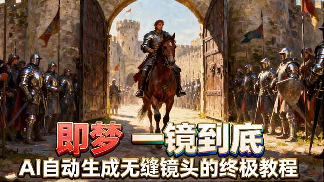 即梦AI一镜到底终极教程，智能补帧+运镜技巧，AI自动生成无缝丝滑长镜头高效出片-创业资源网 | 精品设计与工具分享平台
