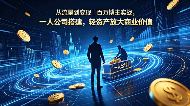 从流量到变现：一人公司OPC运营系统实战课-创业资源网 | 精品设计与工具分享平台