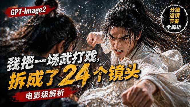 用GPT-Image2，把一段武打对决拆成24个连续镜头，从人物建立、动作衔接、运镜节奏，到情绪爆发-创业资源网 | 精品设计与工具分享平台