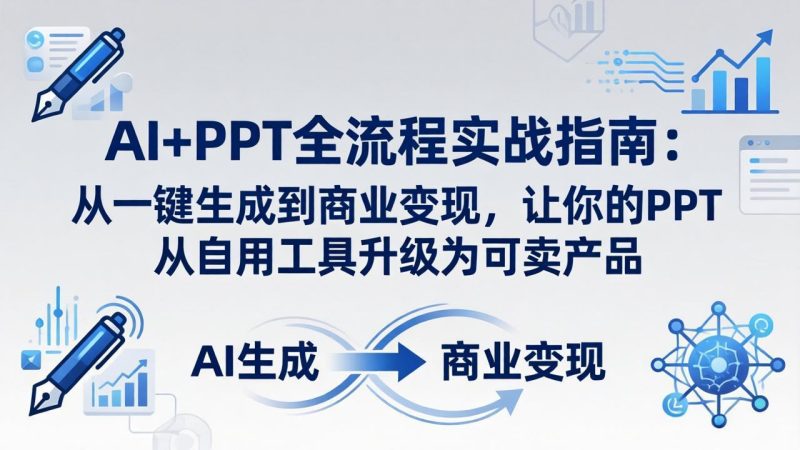 AI+PPT全流程实战指南-更新4月21：从一键生成到商业变现，让你的PPT从自用工具升级为可卖产品-创业资源网 | 精品设计与工具分享平台