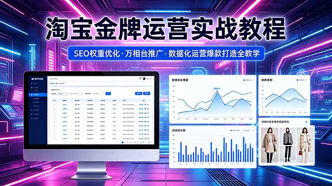2026 淘宝金牌运营实战教程，SEO权重优化万相台推广，数据化运营爆款打造全教学-创业资源网 | 精品设计与工具分享平台