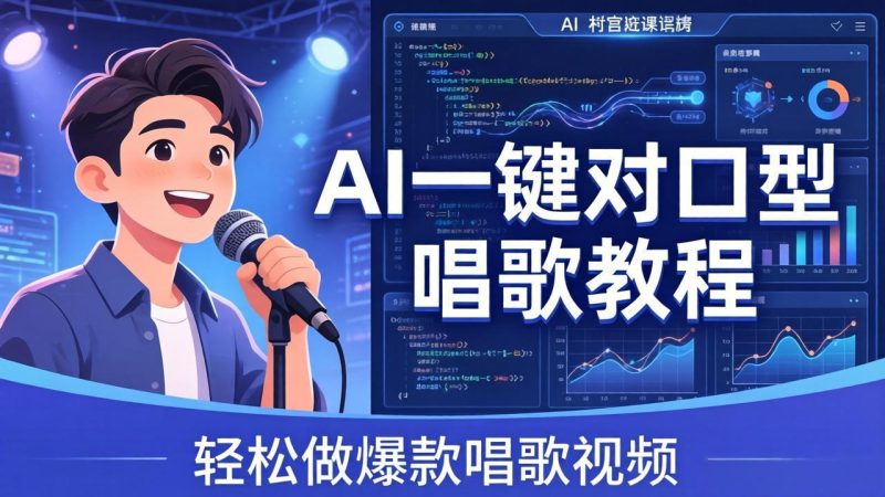 AI一键对口型唱歌教程：零基础也能学，素材准备+模型训练+音色转换，轻松做爆款唱歌视频-创业资源网 | 精品设计与工具分享平台