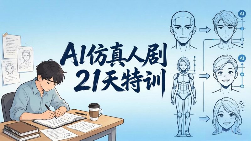 AI仿真人剧21天特训-更新：从剧本到成片全流程实战，掌握角色一致性与变现方法-创业资源网 | 精品设计与工具分享平台