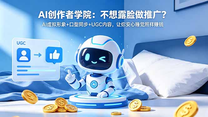 AI创作者学院：不想露脸做推广？AI虚拟形象+口型同步+UGC内容，让你安心睡觉照样赚钱-创业资源网 | 精品设计与工具分享平台
