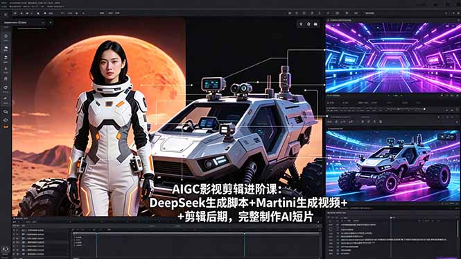 AIGC影视剪辑进阶课：DeepSeek生成脚本+Martini生成视频+剪辑后期，完整制作AI短片-创业资源网 | 精品设计与工具分享平台