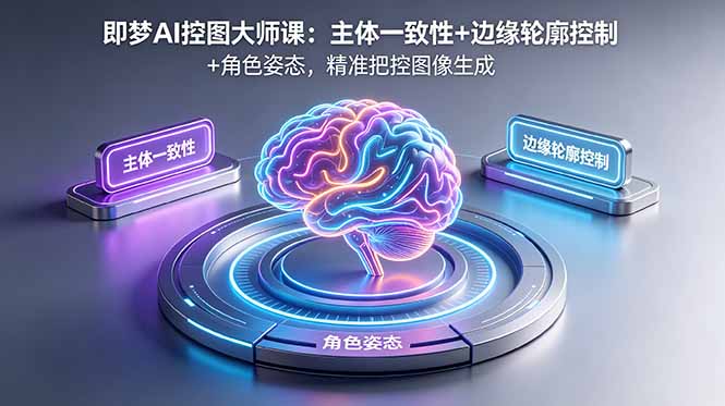 即梦AI控图大师课：主体一致性+边缘轮廓控制+角色姿态，精准把控图像生成-创业资源网 | 精品设计与工具分享平台