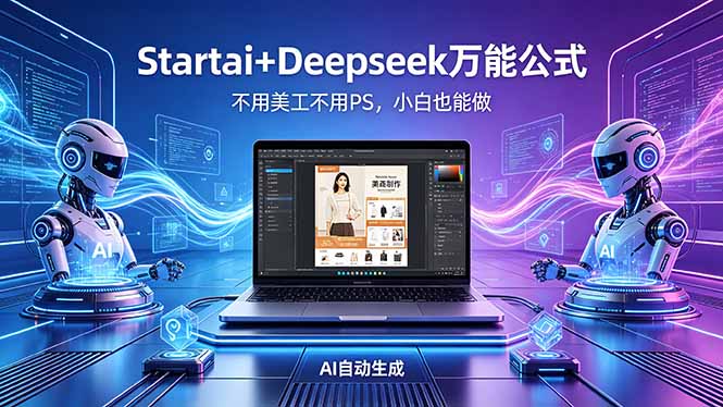 AI自动做电商详情页：Startai+Deepseek万能公式，不用美工不用PS，小白也能做-创业资源网 | 精品设计与工具分享平台