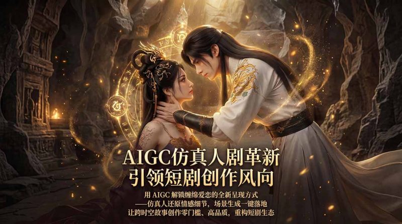 AIGC 仿真人短剧创作革新，解锁仙侠爱恋全新呈现，一键出高质场景，零门槛打造爆款剧集-创业资源网 | 精品设计与工具分享平台
