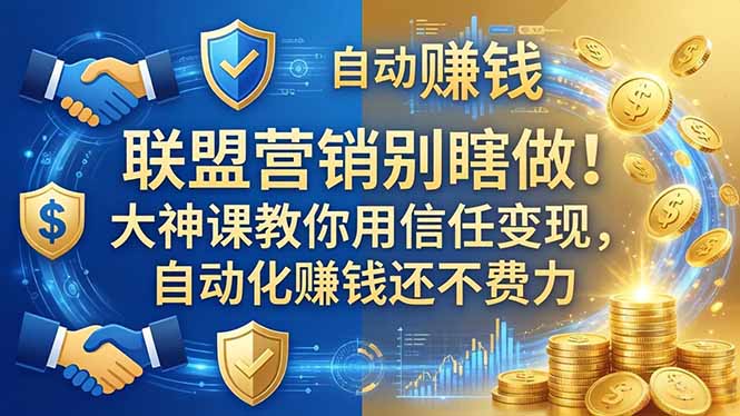 联盟营销别瞎做!大神课教你用信任变现,自动化赚钱还不费力【原创双语字幕】 联盟营销别瞎做!大神课教你用信任变现,自动化赚钱还不费力【原创双语字幕】