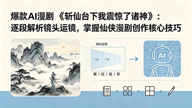 爆款AI漫剧《斩仙台下我震惊了诸神》：逐段解析镜头运镜，掌握仙侠漫剧创作核心技巧-创业资源网 | 精品设计与工具分享平台