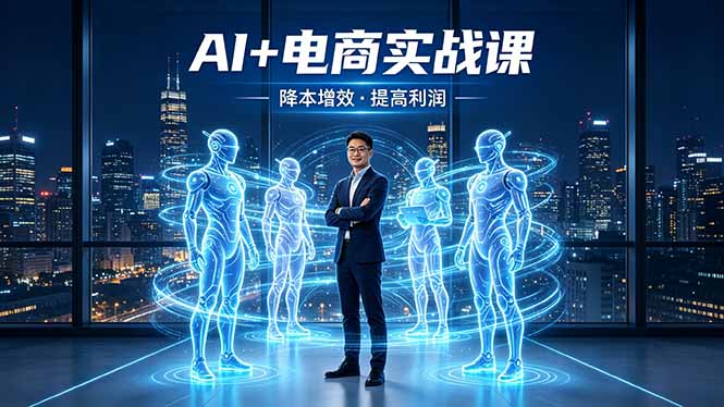 AI+电商实战课，1人+N个AI 智能体，把SOP变AI员工，实现降本增效提高利润-创业资源网 | 精品设计与工具分享平台