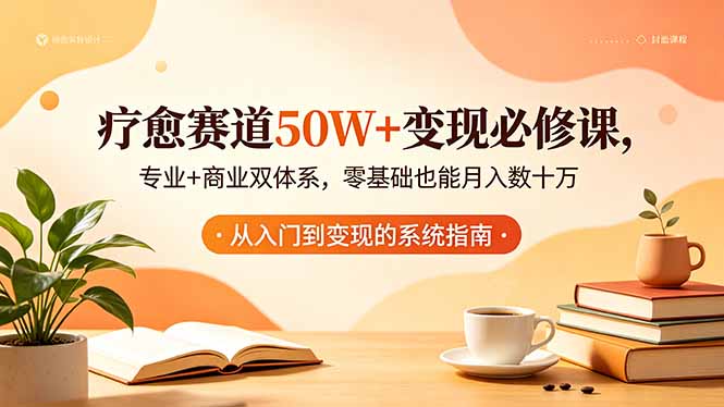 疗愈赛道50W+变现必修课，专业+商业双体系，零基础也能月入数十万-创业资源网 | 精品设计与工具分享平台