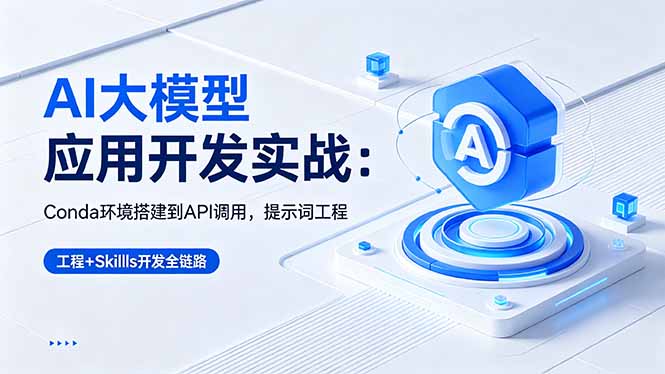 AI 大模型应用开发实战：Conda环境搭建到API调用，提示词工程+Skills开发全链路-创业资源网 | 精品设计与工具分享平台