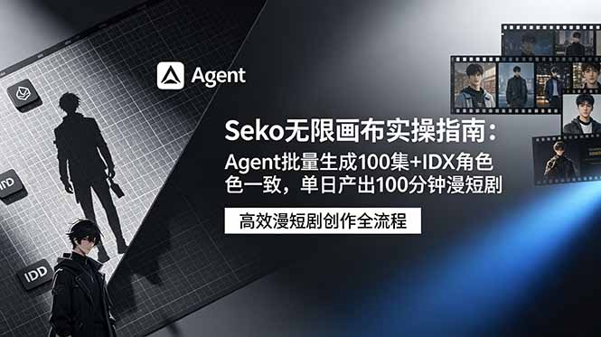 Seko无限画布实操指南：Agent批量生成100集+IDX角色一致，单日产出100分钟漫短剧-创业资源网 | 精品设计与工具分享平台