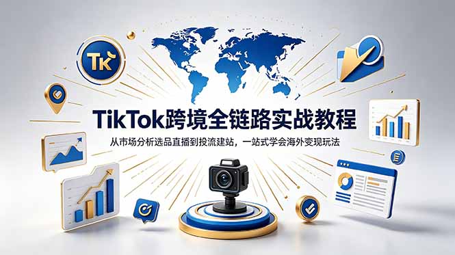 TikTok+独立站跨境基础全套教程，拆解平台盈利逻辑，新手从零跑通变现全流程-创业资源网 | 精品设计与工具分享平台