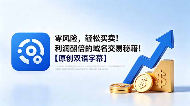零风险,轻松买卖!利润翻倍的域名交易秘籍!【原创双语字幕】-创业资源网 | 精品设计与工具分享平台
