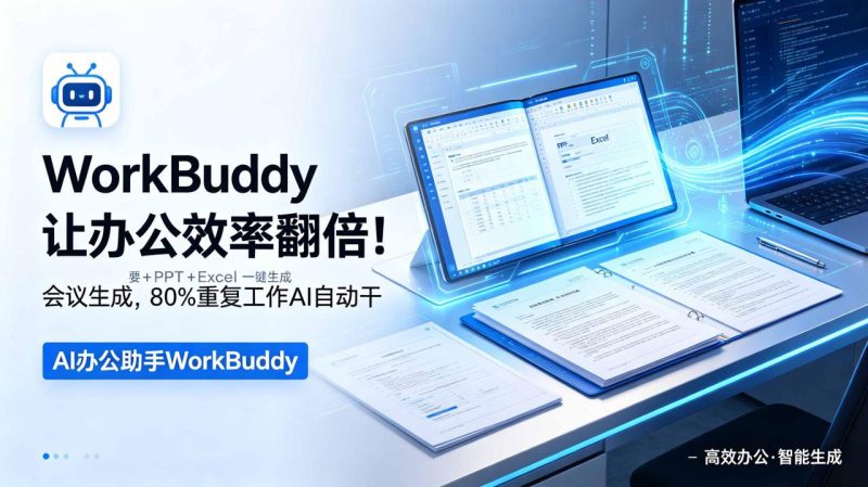 WorkBuddy让办公效率翻倍！会议纪要+PPT+Excel一键生成，80%重复工作AI自动干-创业资源网 | 精品设计与工具分享平台