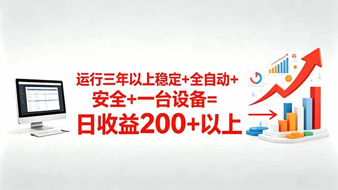 三年以上稳定+全自动+安全+一台设备=日收益200+-创业资源网 | 精品设计与工具分享平台