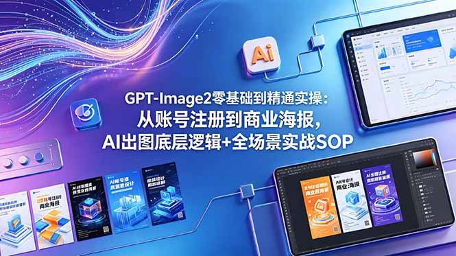 GPT-Image2零基础到精通实操:从账号注册到商业海报,AI出图底层逻辑+全场景实战SOP-创业资源网 | 精品设计与工具分享平台