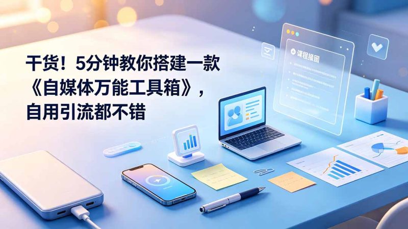干货！5分钟教你搭建一款《自媒体万能工具箱》，自用引流都不错-创业资源网 | 精品设计与工具分享平台