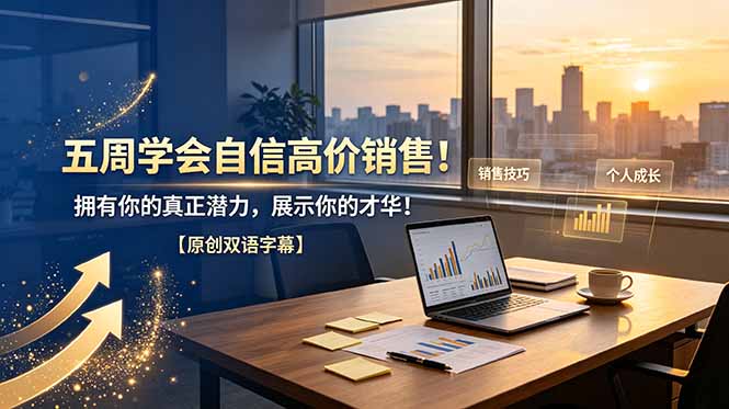 五周学会自信高价销售！拥有你的真正潜力，展示你的才华！【原创双语字幕】-创业资源网 | 精品设计与工具分享平台