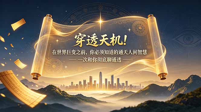 付费文章：穿透天机！在世界巨变之前，你必须知道的通天人间智慧 一次和你彻底聊通透-创业资源网 | 精品设计与工具分享平台