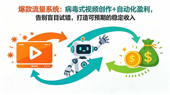 爆款流量系统:病毒式视频创作+自动化盈利,告别盲目试错,打造可预期的稳定收入-创业资源网 | 精品设计与工具分享平台