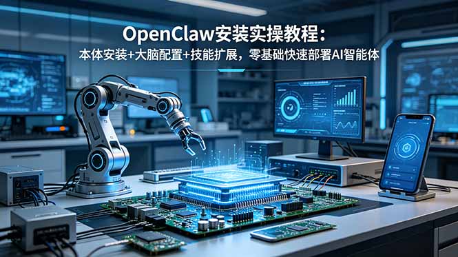 OpenClaw安装实操教程：本体安装+大脑配置+技能扩展，零基础快速部署AI智能体-创业资源网 | 精品设计与工具分享平台
