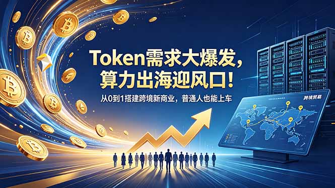 Token需求大爆发,算力出海迎风口!从0到1搭建跨境新商业,普通人也能上车-创业资源网 | 精品设计与工具分享平台